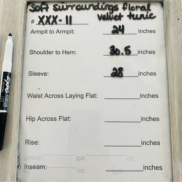 Soft Surroundings Ashbury Crushed Velvet Floral Lightweight Long Sleeve Tunic XL - Picture 7 of 7